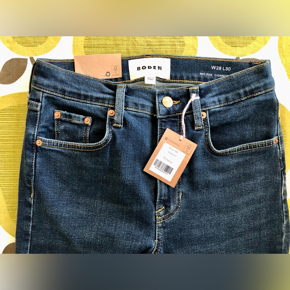 NWT Boden Mid-rise Cigarette Leg Jeans W28xL30